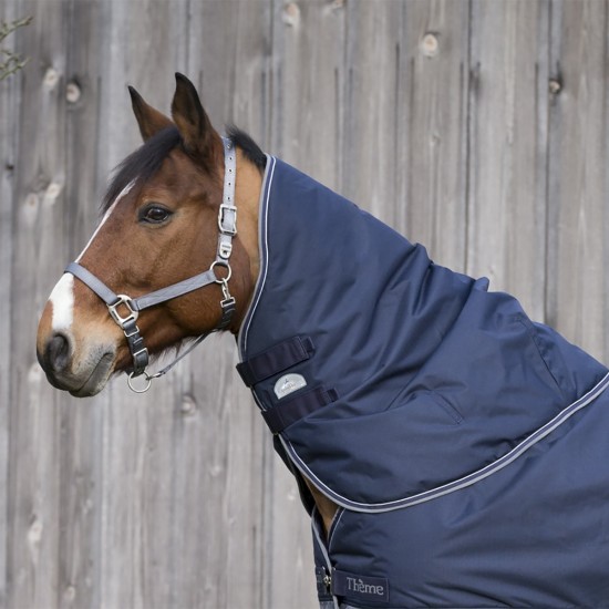 Equitheme 600D 200g Navy/Grey Turnout Neck Cover