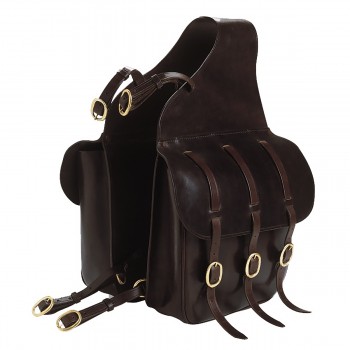 Randol's Brown Leather Double Western Saddlebags