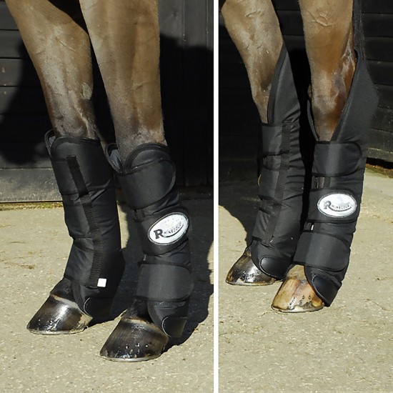 Rhinegold Black Ripstop Full Length Travel Boots (Set of 4)