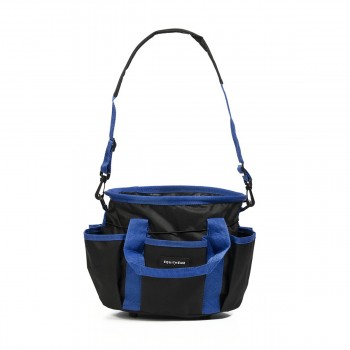 Equitheme Black & Blue Multi Pocket Grooming Kit Bag