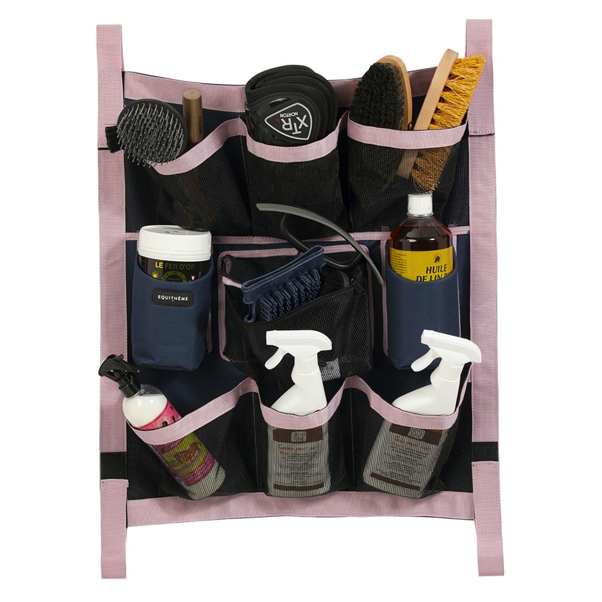 Equitheme Navy/Pink Stable Organiser