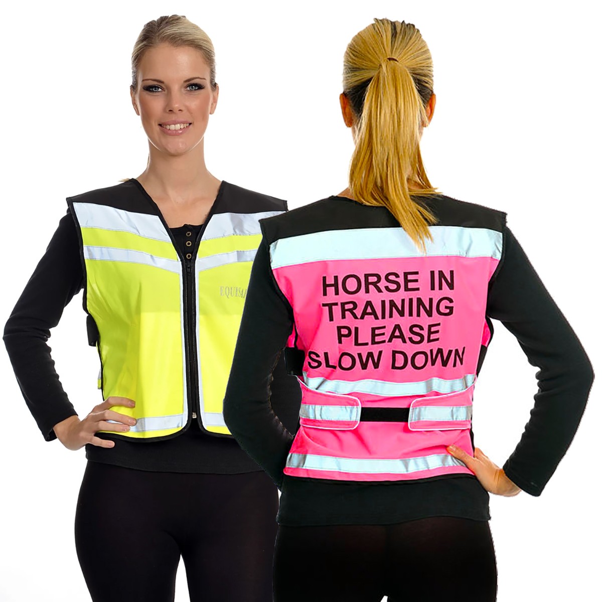 Equisafety Horse In Training Hi Viz Air Waistcoat - Size Small