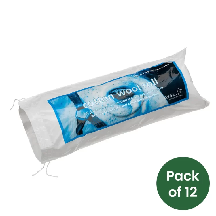 Wool Rool First Aid Robinsons Healthcare Cotton Wool Roll 500g (Pack of 12)