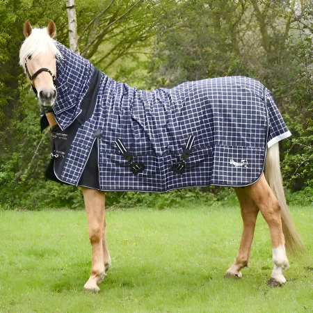 Rhinegold 600D 100g Montpelier Check Combo Turnout Rug