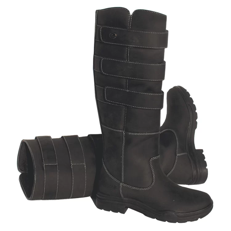 Rhinegold Elite Colorado Black Leather Country Boots