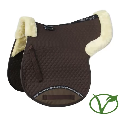 Rhinegold Brown Luxe Numnah With Natural Fur