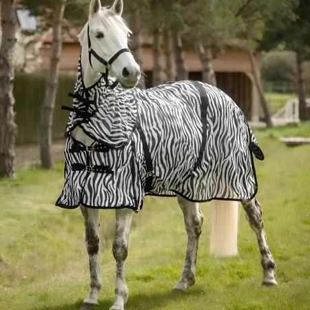 Rhinegold Zebra Fly Rug With Detachable Neck Cover