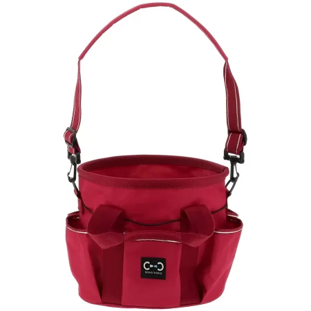 Riding World Burgundy Red Multi-Pocket Grooming Kit Bag