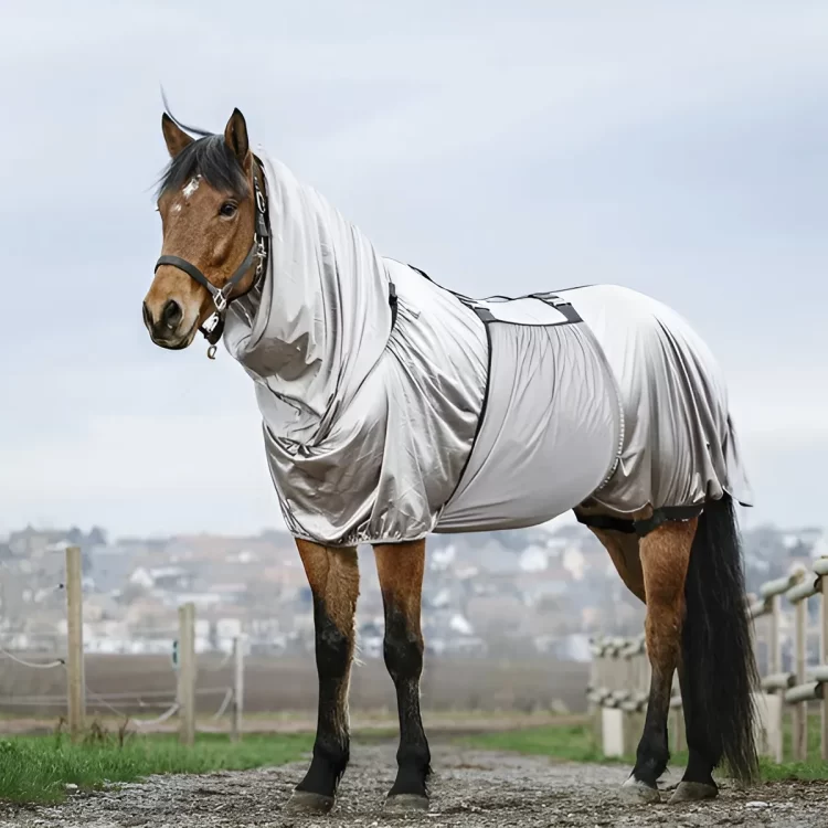 Riding World Grey Sweet Itch Rug