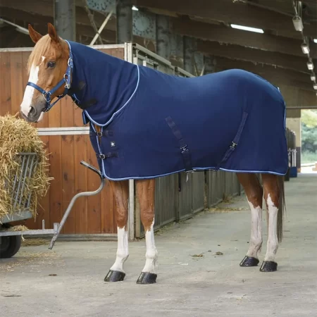 Riding World Navy Combo Polar Fleece Rug