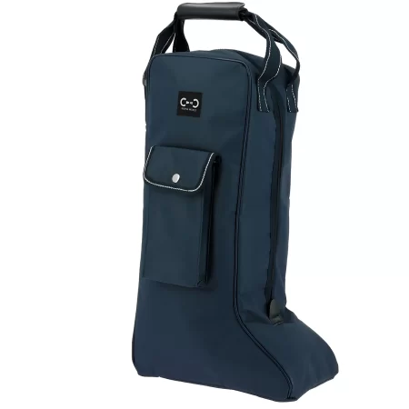 Riding World Navy Long Boots Bag