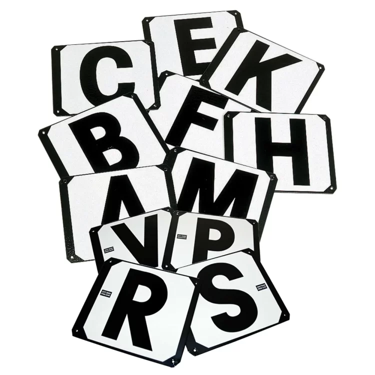 Stubbs Set of 12 Metal Screw On Dressage Letters
