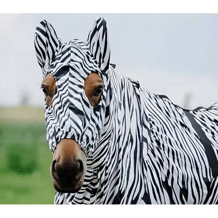 Riding World Zebra Sweet Itch Mask