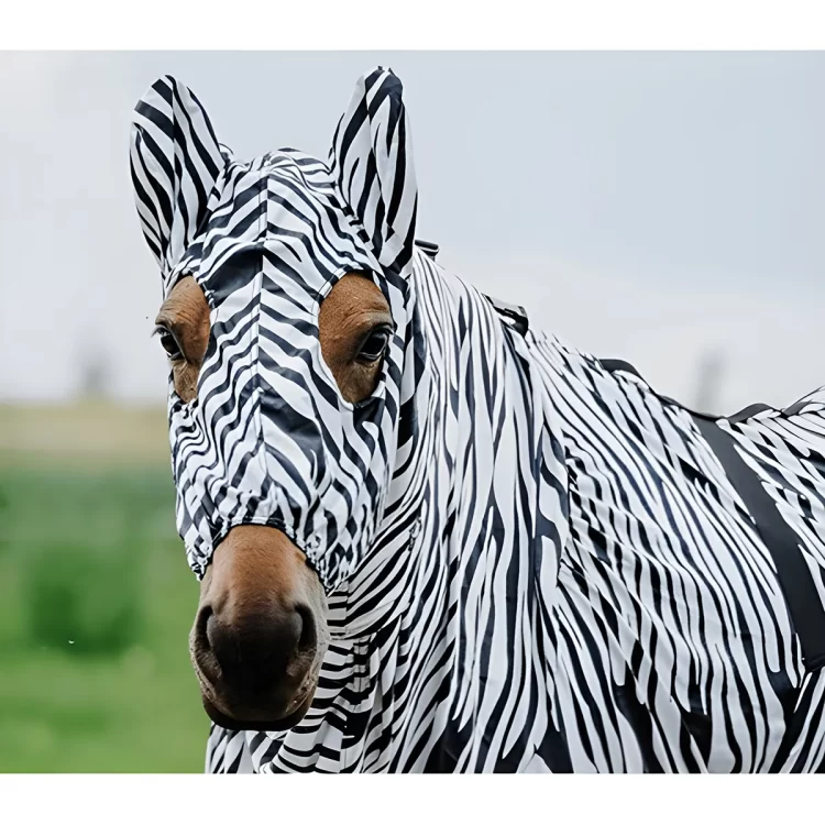 Riding World Zebra Sweet Itch Mask